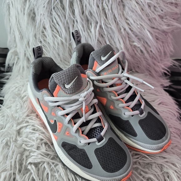 Nike AIR MAX Genome  Gray and Orange Sneakers - Picture 2 of 12